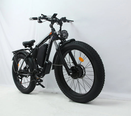 HKM-191123 48V 2000W Electric Mountain Bike, 26 Inch Fat Tire, 21-Speed, Aluminium Frame, Central Motor, Snow Style