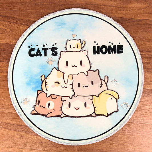 HKM-1917117 Pet Wear-Resistant Non-Slip Crawling Mat for Pets - Flannel Crystal Soft Fabric - Available in Cartoon Designs and Multiple Sizes