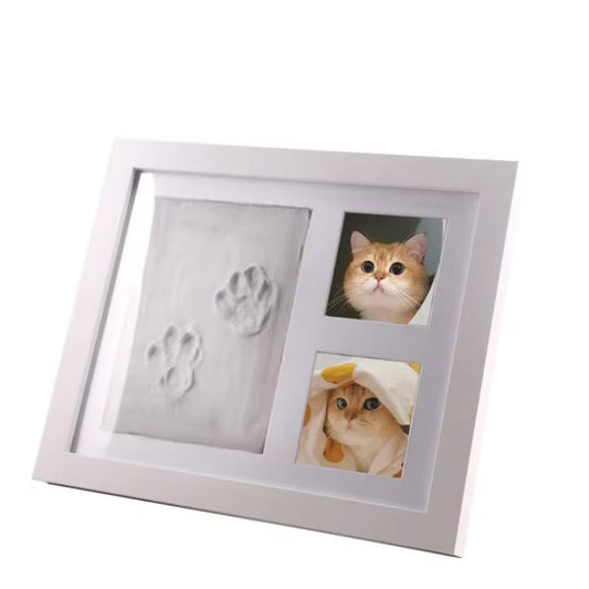 HKM-1947325 Pet Paw and Handprint Photo Frame Set for Cats and Dogs - DIY Commemorative Keepsake Kit