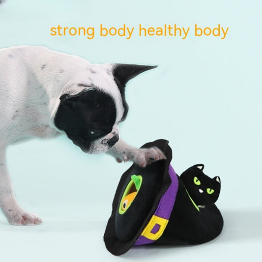 HKM-1950653 Halloween Plush Pet Hat with Sounding Toy for Festive Fun