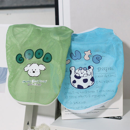 HKM-1954237 Cute Cartoon Printed Vest for Pets - Spring and Summer Collection, Multiple Sizes and Colors Available