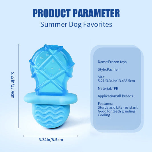 HKM-1957053 Cooling Dog Teething Popsicle Sticks - Ice Water-Filled Toy Set for Summer Relief