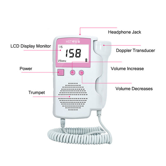 HKM-195923 Fetal Heart Rate Monitor for Expecting Mothers - Doppler Device for Prenatal Care