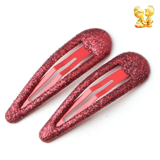 HKM-195987 Korean Sequined Hairpin Headdress for Women - Colorful Dripping Clip 4.8CM