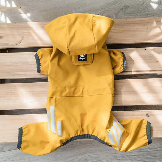 HKM-1968701 Cozy Waterproof Poncho for Dogs - Available in Ginger Yellow, Sea Blue, and Pink