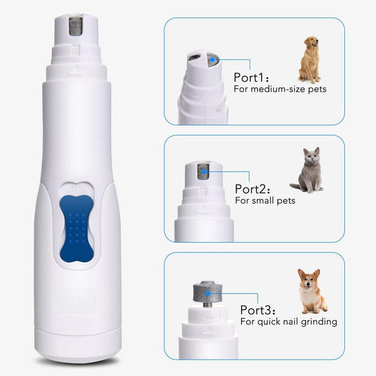 HKM-1972669 Electric Automatic Nail Polisher for Pets - ABS Material, White, Compact Design