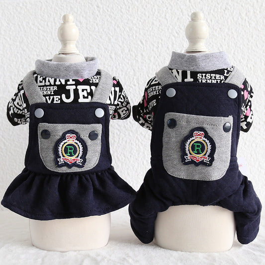 HKM-1980989 Couples and Pet Casual Cotton Clothing - Dog Outfits Available in Various Sizes