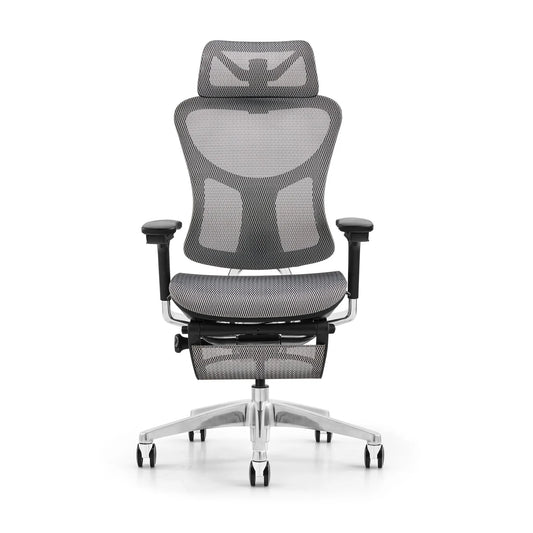 HKM-199955 Ergonomic High Back Office Chair with Footrest and 4D Armrest for Tall Individuals