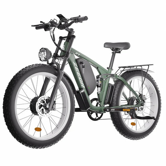 HKM-202707 26-Inch Electric Off-Road Fat Tire Bike, 48V 2000W, 7-Speed Shimano, Hydraulic Disc Brakes, Aluminum Frame, Color LCD Display