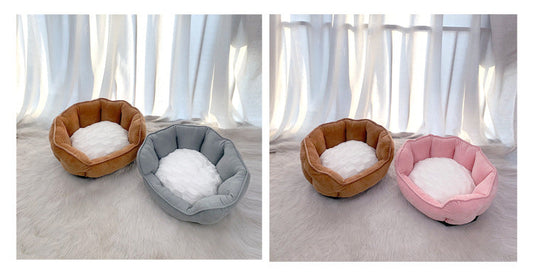 HKM-2030909 Plush Thickened Pet Litter Shelter for Dogs and Cats - Multiple Colors Available
