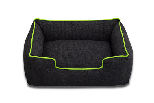 HKM-203347 Candy-Colored Square Denim Kennel for Medium and Small Dogs - Soft Cloth Material, Available in Red, Green, Orange, Yellow