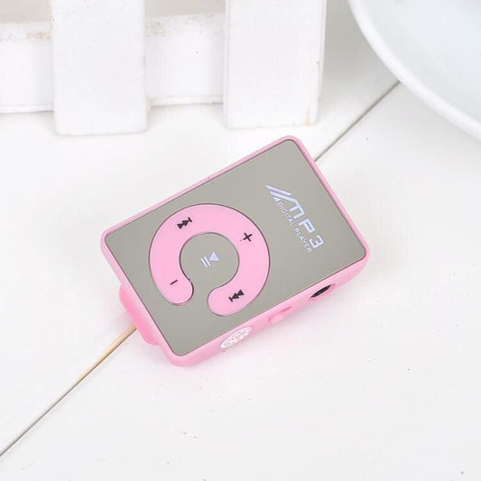 HKM-203347 Portable Clip MP3 Music Player with USB Interface and 3.5mm Headphone Jack - Available in Multiple Colors