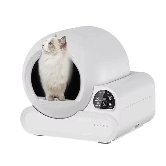 HKM-203603 Automatic Self-Cleaning Cat Litter Box for Multiple Kitties - 70L Capacity, Safety Anti-Pinch Design, Dust-Free