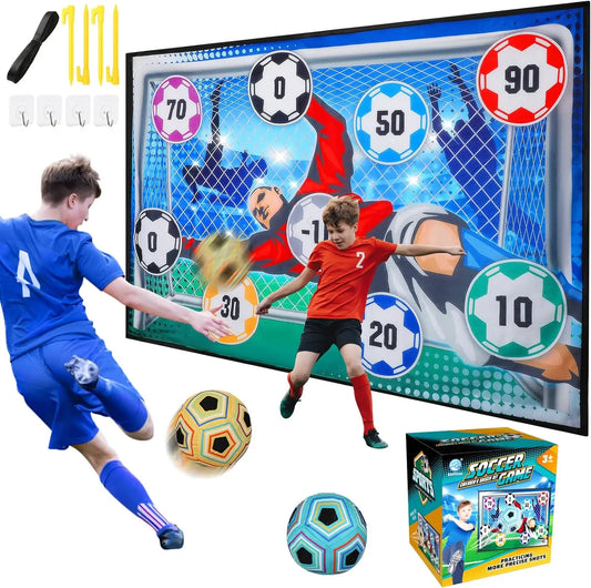 HKM-204115 Kids Indoor Outdoor Soccer Ball Game Set with 2 Soccer Balls and Target