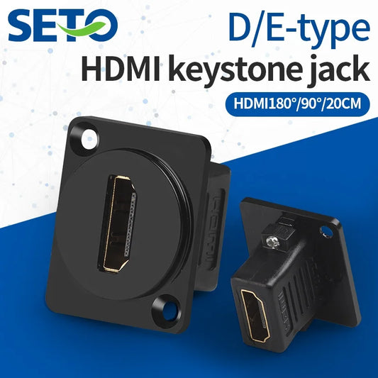 HKM-222931 Seto D Type HDMI Panel Mount Connector for Metal Plates