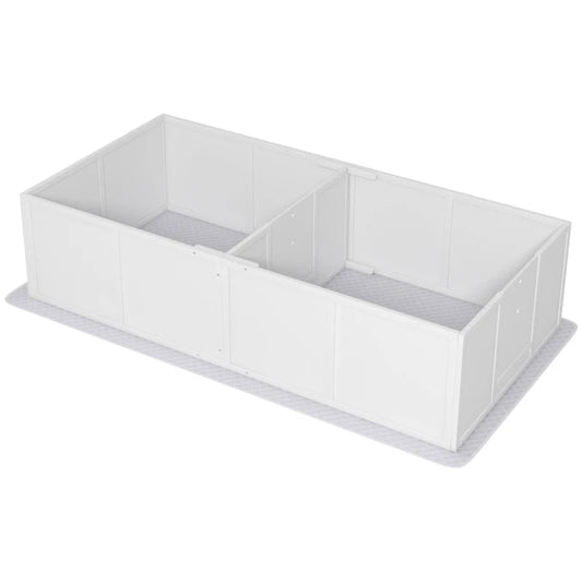 HKM-2234685 Whelping Box for Large Dogs with Waterproof Pad and Adjustable Entrance Door