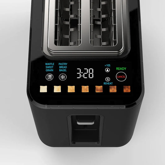 HKM-224467 Digital Timer Bread Toaster with Smart Touchscreen and Sandwich Clamps
