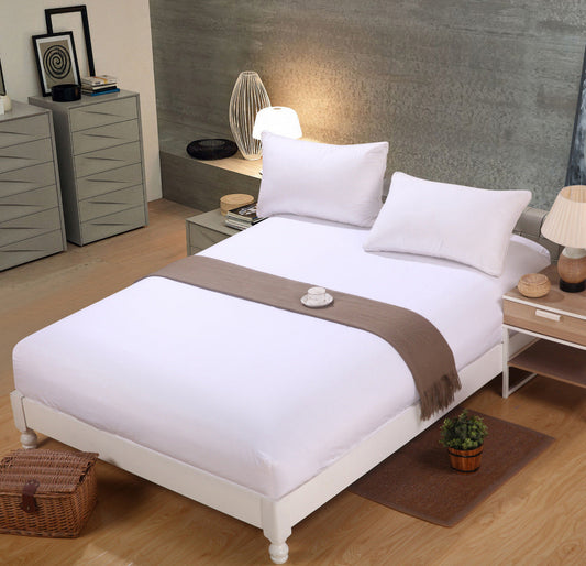 HKM-226195 Modern Aloe Cotton Fitted Mattress Cover in Multiple Colors and Sizes