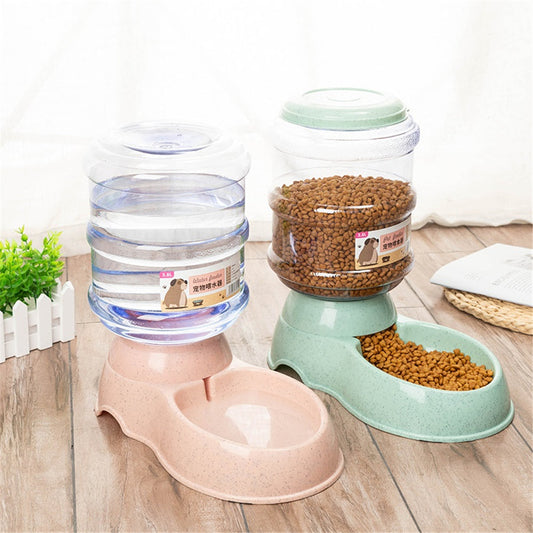 HKM-2277693 Automatic Pet Feeder and Water Dispenser for Cats and Dogs with Food Storage in Multiple Colors