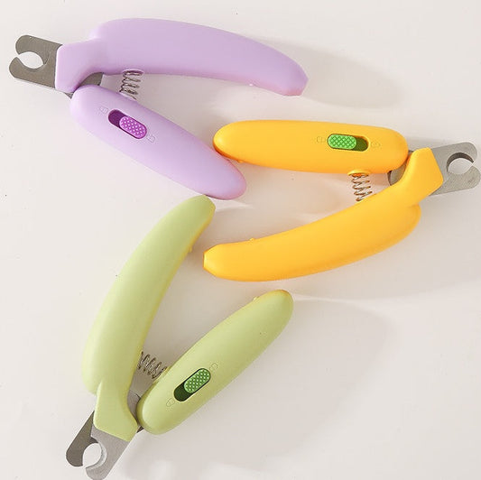 HKM-2314045 Banana-Shaped Nail Clippers for Pets ¨C Ergonomic Design for Easy and Safe Grooming