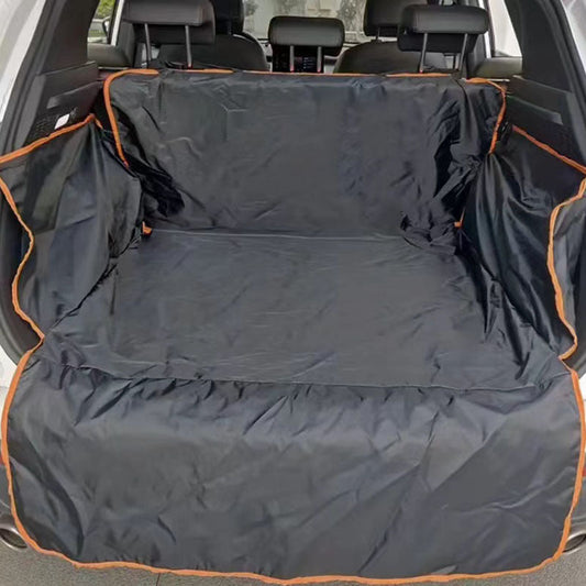 HKM-2347837 Large Dog Car Mat for Rear Seat and Trunk - Soft Cloth Cushion for Pet Travel