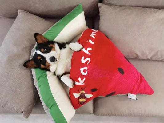 HKM-2348861 Cozy Pizza Pet Sleeping Bag for Cats and Dogs - Four Seasons - 90cm x 80cm