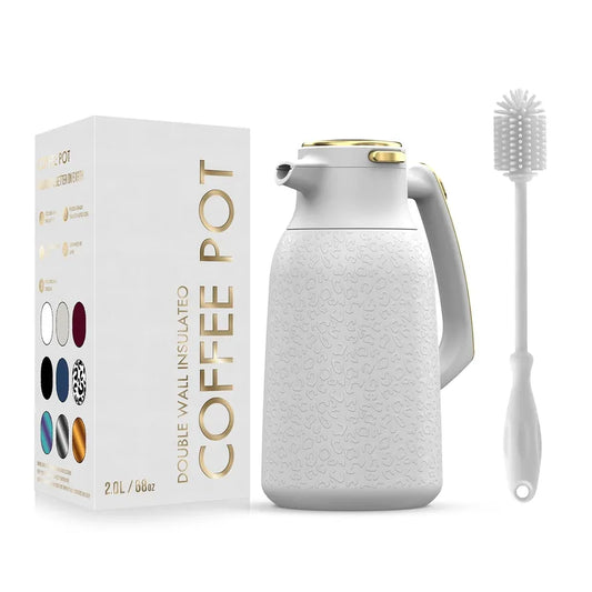 HKM-235539 Custom Insulated Double Wall Stainless Steel Vacuum Coffee and Tea Carafe