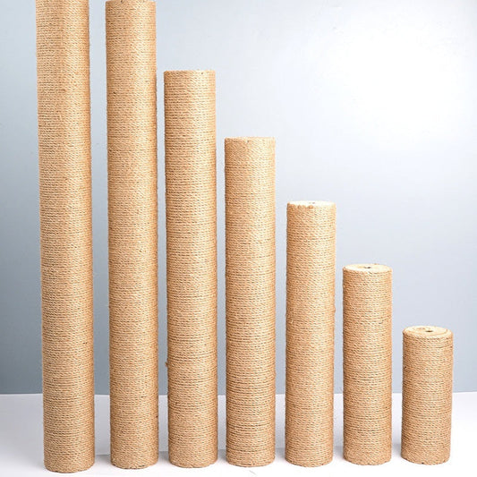 HKM-2357821 Solid Wood Cat Climbing Pillar in Various Sizes with Hemp Rope