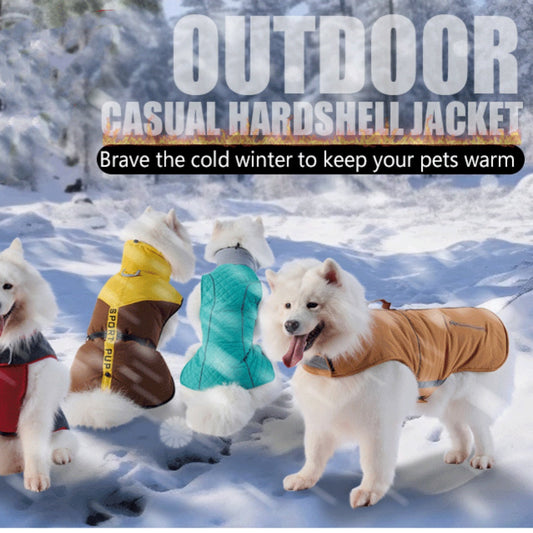 HKM-2375485 Water and Wind Resistant Velcro Jacket for Medium to Large Dogs in Multiple Colors and Sizes