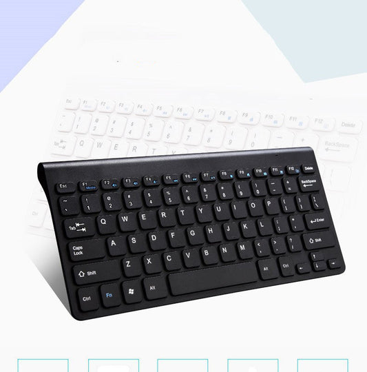 HKM-237907 Wireless Mouse and Keyboard Set with 10m Operating Range and 3 Million Key Life, Black & White