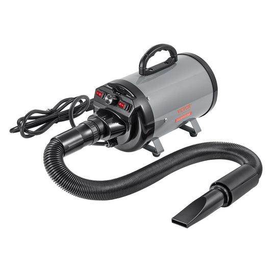 HKM-2394941 2800W Pet Grooming Dryer with Adjustable Speed, Temperature Control, Nozzles, and Extendable Hose