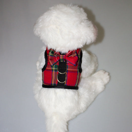 HKM-2397629 Plaid Dog Vest - Breathable Velcro Design for Small to Large Breeds