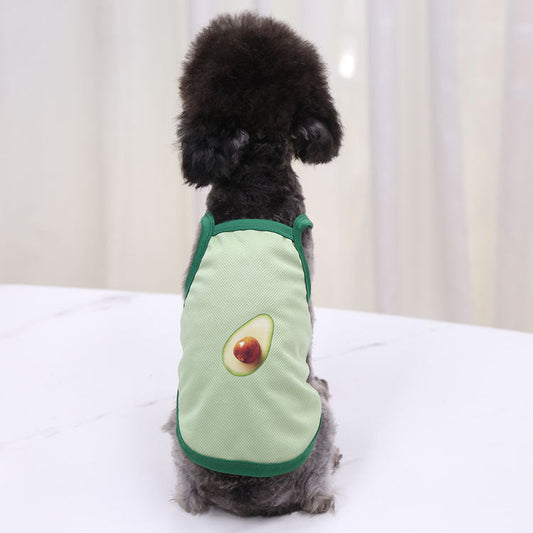 HKM-2420669 Breathable Mesh Avocado Vest for Pets - Lightweight Polyester Fabric
