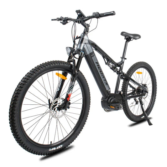 HKM-243155 Full Suspension Electric Mountain Bike 27.5" Wheels 48V 500W Lithium Battery Central Motor 9-Speed