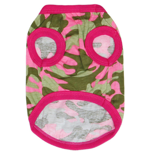 HKM-2439741 Cotton Camouflage Dog Vest for Spring and Summer in Yellow, Green, and Khaki