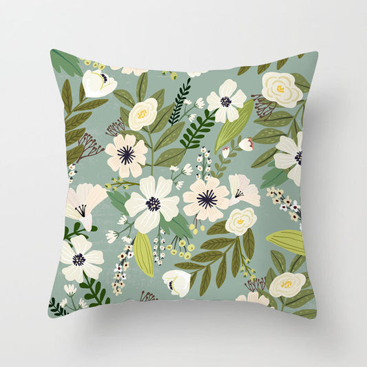HKM-247187 Pastoral Floral Design Pillowcase in Soft Peach Skin Material