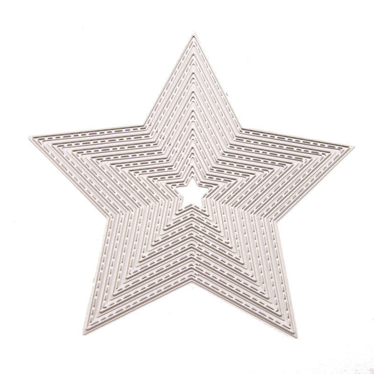 HKM-251411 Precision Carbon Steel Etching Die Set - Pentagram & Love Shapes for Die-Cutting Machines