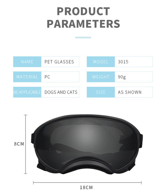 HKM-2519997 Ski Protective Goggles for Pets ¨C Double Layer, Anti-Fog, Polarized, Windproof and Sandproof