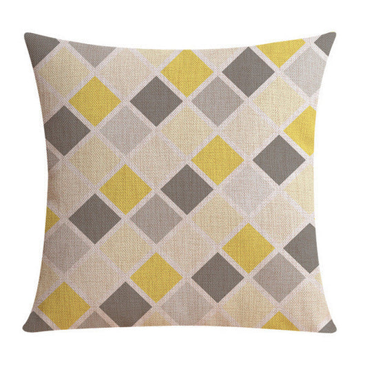HKM-254739 Modern Cotton Linen Cushion Cover - Simple Design in Multiple Sizes