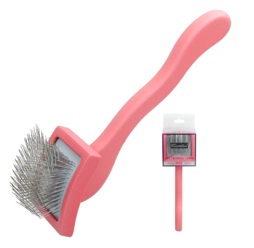HKM-2562493 Solid Wood Pet Comb with Rubber Effect ¨C Various Sizes and Colors for Cats and Dogs