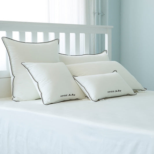 HKM-256467 Single Core Cotton Pillow for Neck Support, Soft and Breathable, 4-14cm Height