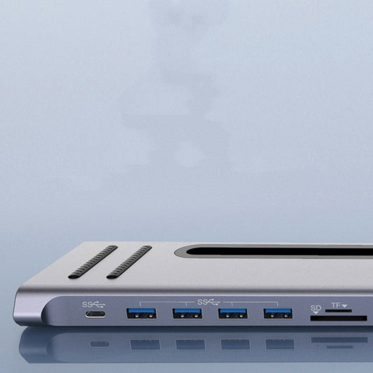 HKM-257875 12-in-1 USB Hub Docking Station, 0.22m USB Extension Adapter for Multiple Devices