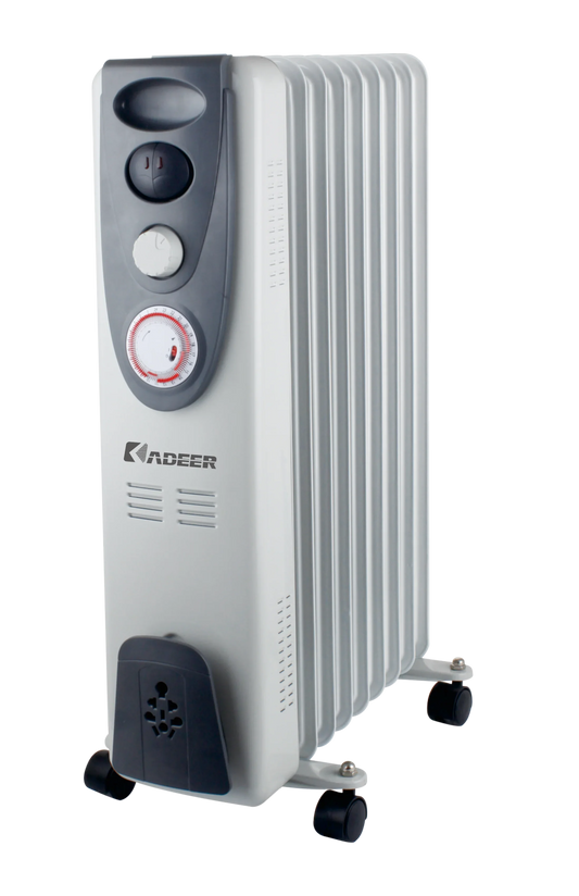HKM-258259 Oil Filled Radiator Heater 1000-2600W with Adjustable Thermostat and Overheat Protection for Home and Office Use