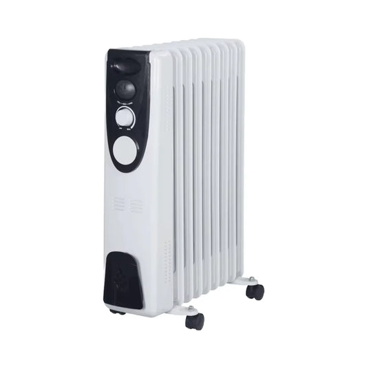 HKM-258259 Oil Filled Radiator Heater 1000-2600W with Adjustable Thermostat and Overheat Protection for Home and Office Use