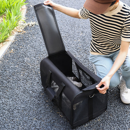 HKM-2601661 Portable Pet Backpack Carrier - Foldable Oxford Cloth for Dogs and Cats, Travel-Friendly and Breathable, Available in Multiple Colors