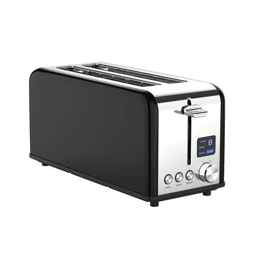 HKM-260691 Smart Touch Screen Digital Electric 4-Slice Long Bread Toaster for Modern Kitchens
