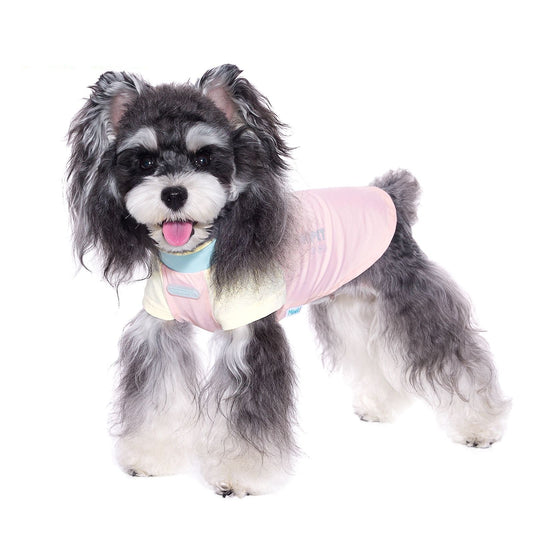 HKM-2642493 Casual Pink Dog Clothes for Small Bichon Schnauzers in Multiple Sizes