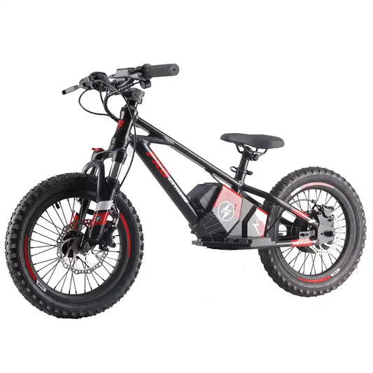 HKM-264659 Kids Electric Balance Bike with 350W Motor, 12-16 Inch Adjustable Frame, 3 Speed Options and Hydraulic Suspension