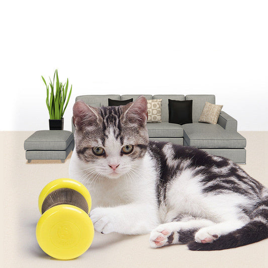 HKM-2649661 Corrugated Cat Scratching Wheel and Toy, Multi-functional TPR + ABS + Paper Board for Claw Grinding and Play