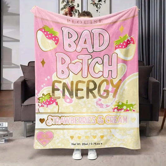HKM-266387 Pink Flannel Air Conditioning Nap Blanket, 100 x 150 cm, Polyester Fiber for Year-Round Comfort